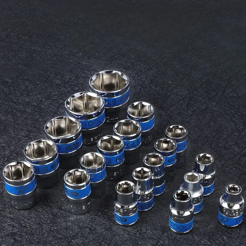 

Chromium Vanadium Alloy Steel Sockets 8-32MM Full Size 1/2 Inch Hexagonal Short Sockets Set Professional Auto Repair Tool