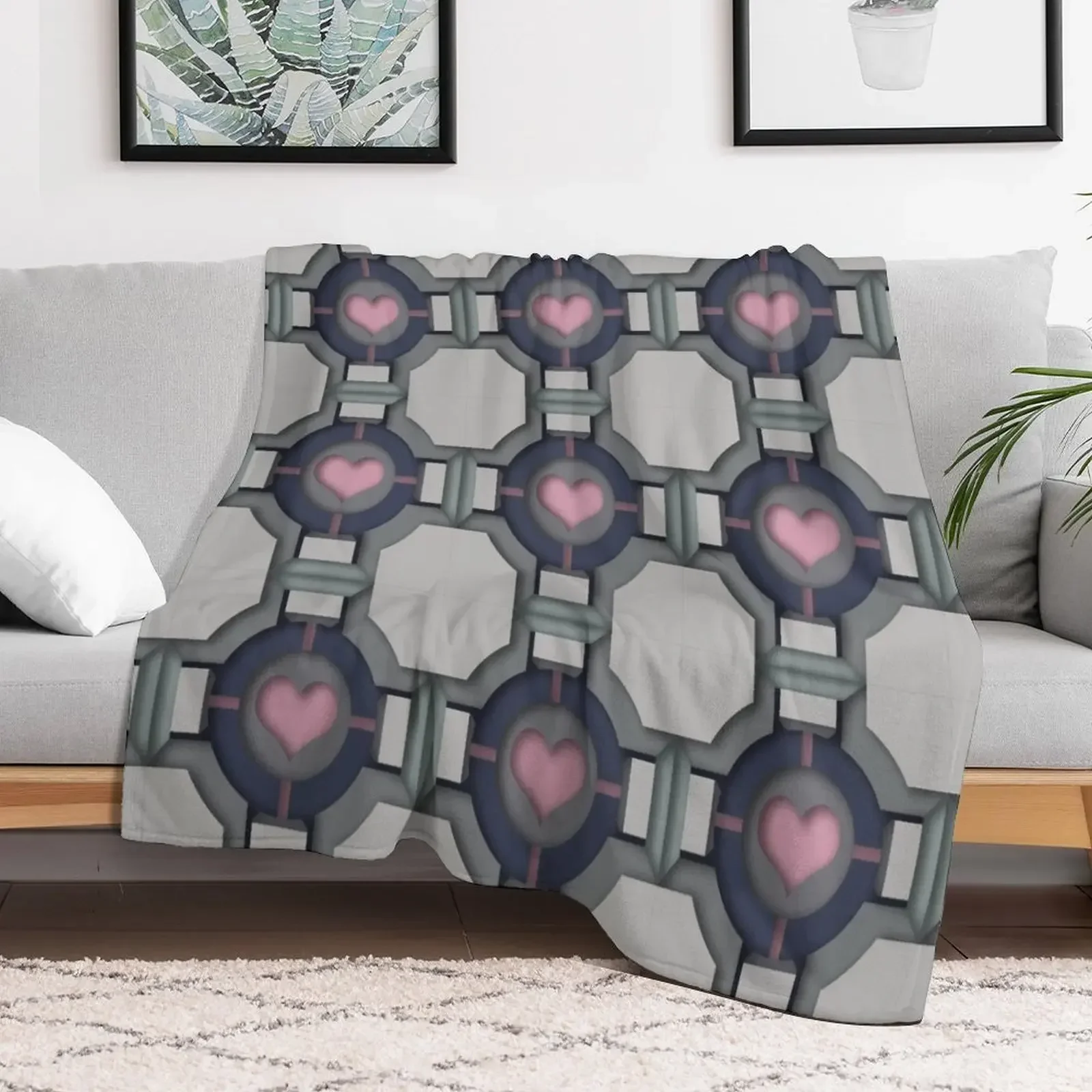 

Companion Cube Throw Blanket blankets and throws Soft Blankets Flannel Decorative Throw Flannel Fabric Blankets