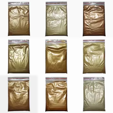 20g Shimmer Gold Color Mica Mineral Handmade Soap Colorful Pearlescent Powder Mica Nail Glitter Pearl Powder Epoxy Resin Pigment