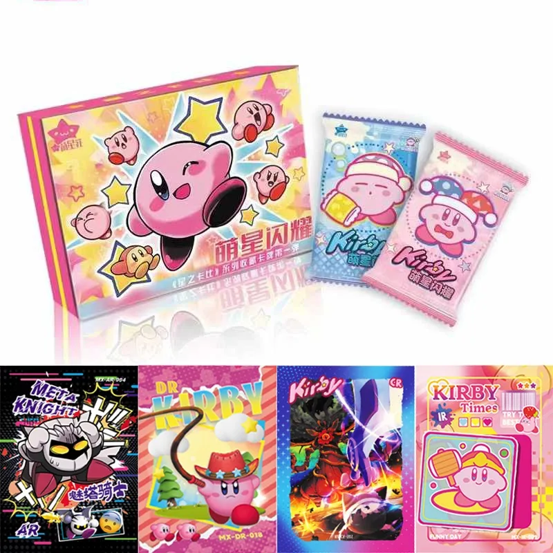 New Kirby Cards Cute Stars Shine Protagonist Beautiful Paintings Metal Enamel TGR Card Pool Party Collection Card Kids Gifts