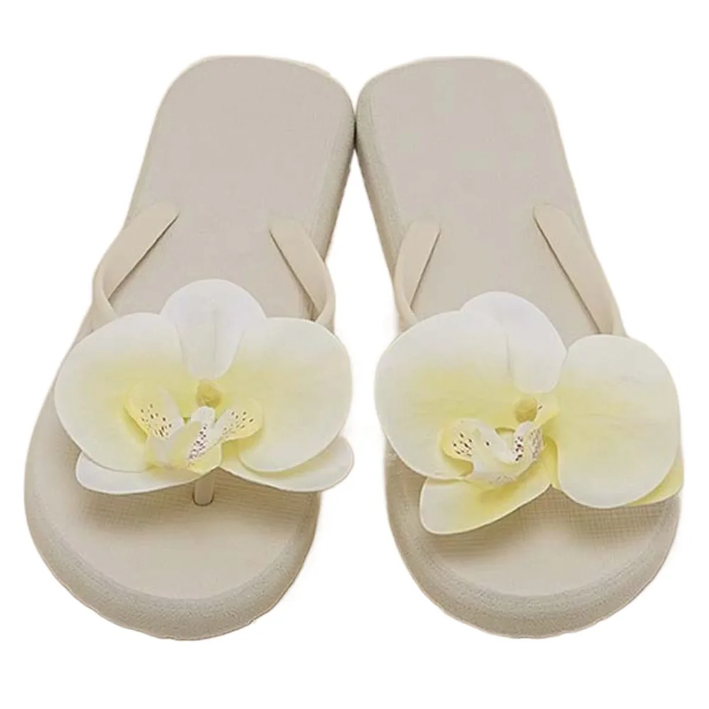 

Шлепанцы из полиэтилена с бабочкой и орхидеей, противоскользящая домашняя обувь из ПВХ с орхидеей, утепленная обувь, очаровательные женские тапочки с цветами для спальни