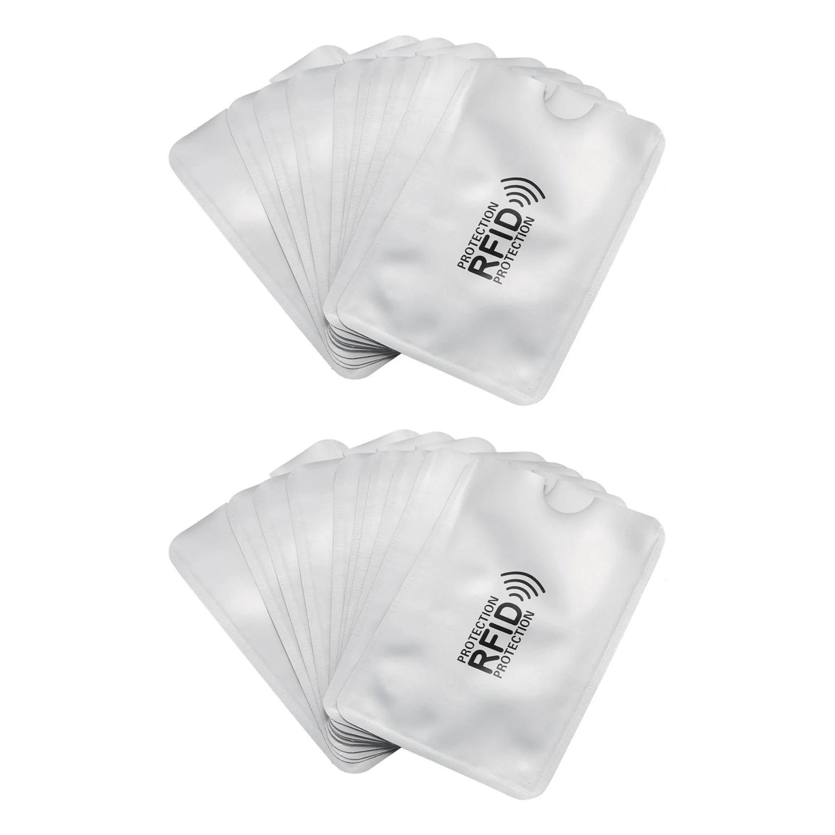 20 шт., алюминиевая фольга, защита от размагничивания, RFID-экранирующая сумка, NFC, противоугонная щетка для кредитных карт, защита для удостоверения личности-TCE