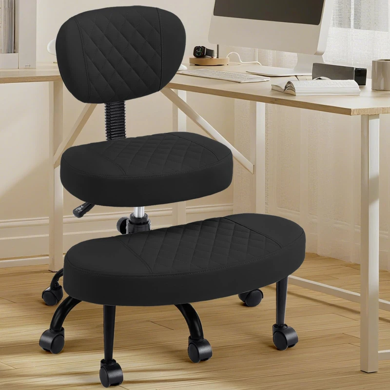 Cloud Shaped Cross Office Chair Meditation Chair with Wheels Height Adjustable