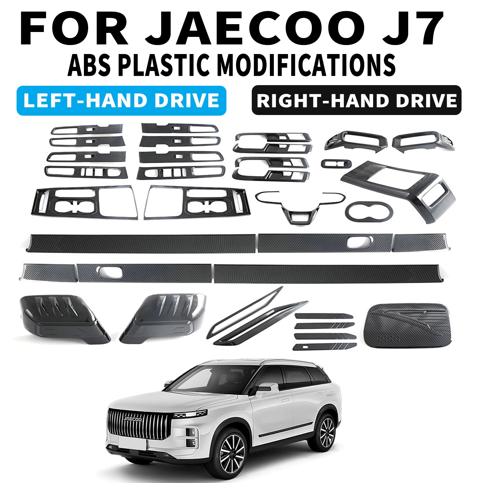 

for JAECOO J7 2025 2026 2027 Left/Right Hand Drive Accessories ABS Plastic Car Interior Exterior Trim Modification Cover Trim