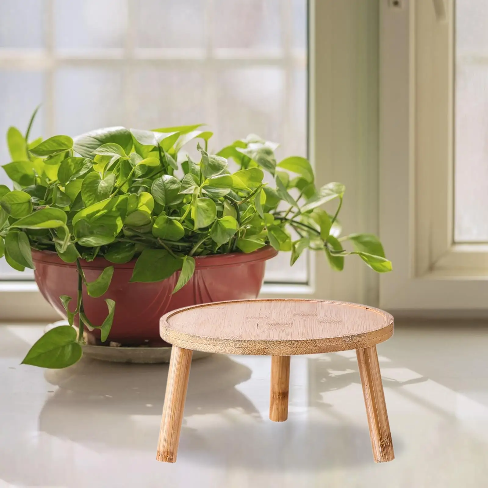 Modern Wood Planter Holder Elegant Plant Table Plant Shelf Display for Living Room Dining Room Garden Patio Balcony