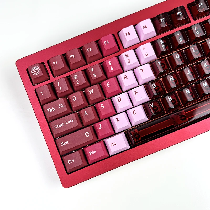 Fog shadow keycap sublimation PC transparent double spell original height 154 keys small full set Wooting Jiadalong magnetic axi