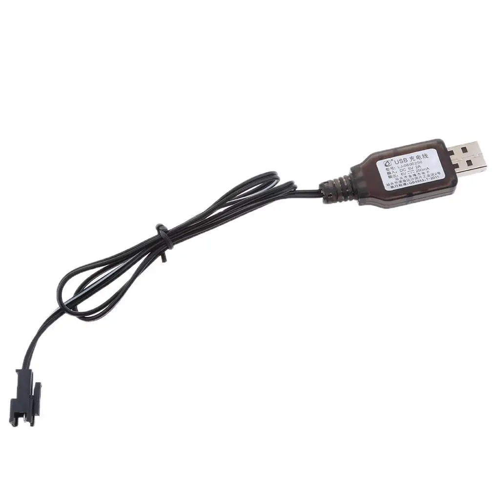 6V USB to SM 2Pins Plug NI-MH/ Battery Charging Cable for RC Toys