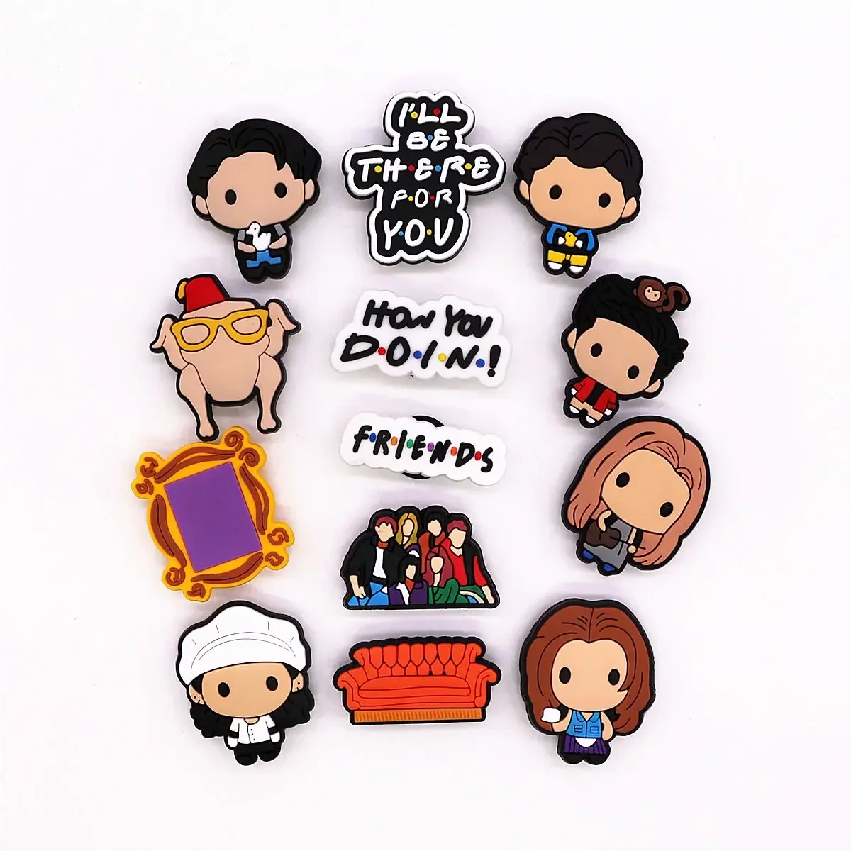 1 Pcs Old Friends Shoe Charms Accessories Garden Shoes Upper Decorations Cute Sofa Cat Lobster Goose Clogs Pins Unisex Fun Gifts image 4