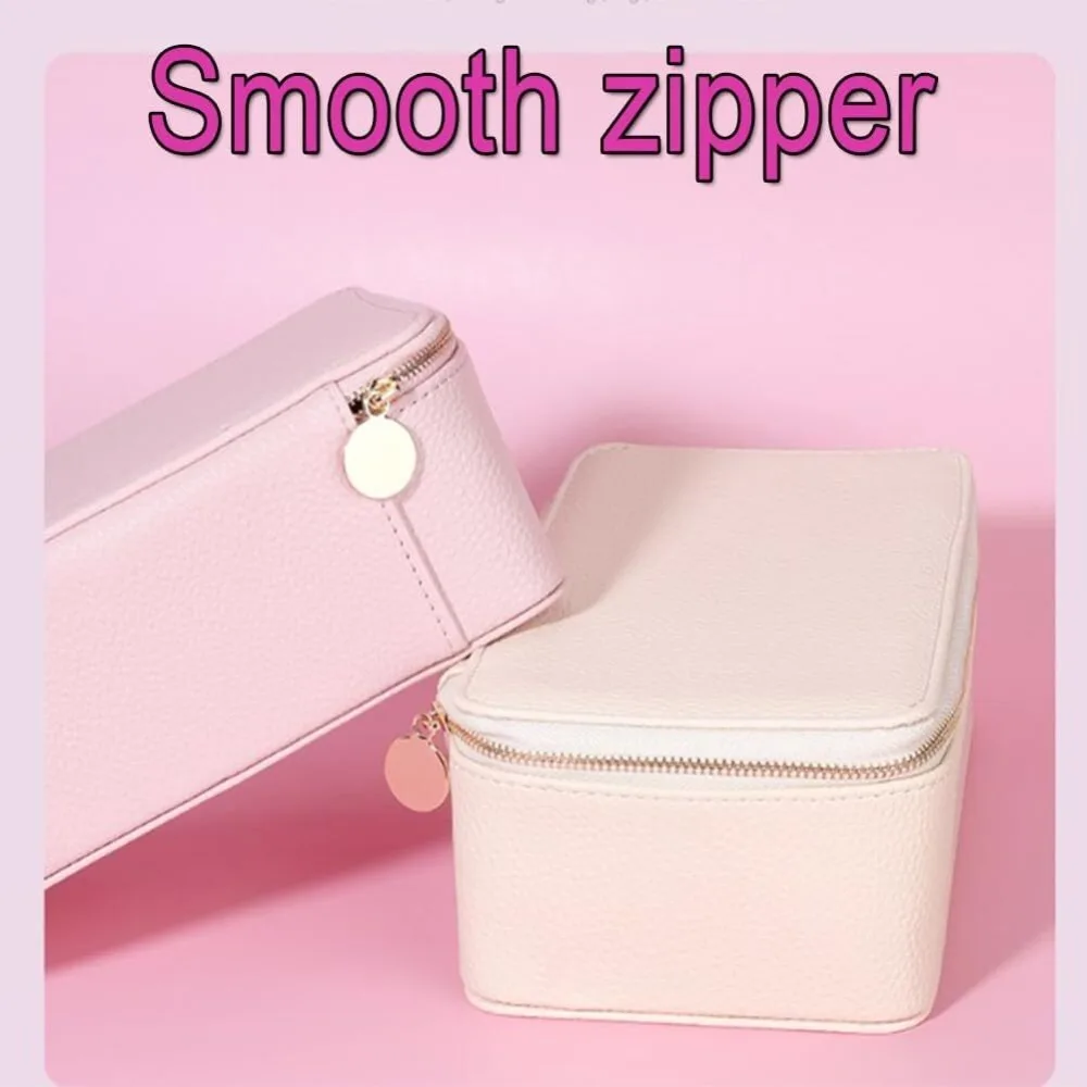 Caixa de jóias de viagem portátil grande capacidade com 6/12 pçs pequenas malotes caso de armazenamento de brinco couro do plutônio pequeno item caixa de armazenamento