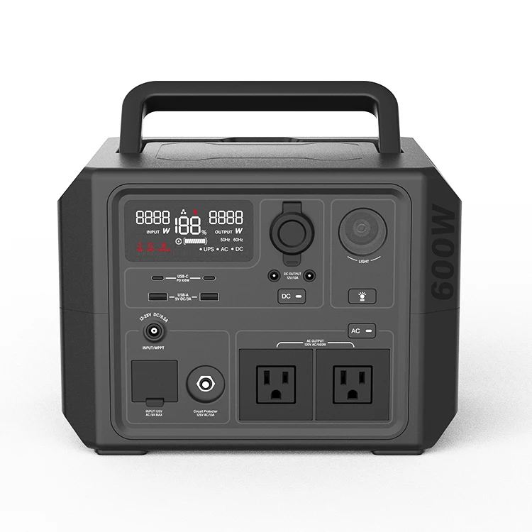 

New solar generator portable emergency power station supplies 600W portable camping power station
