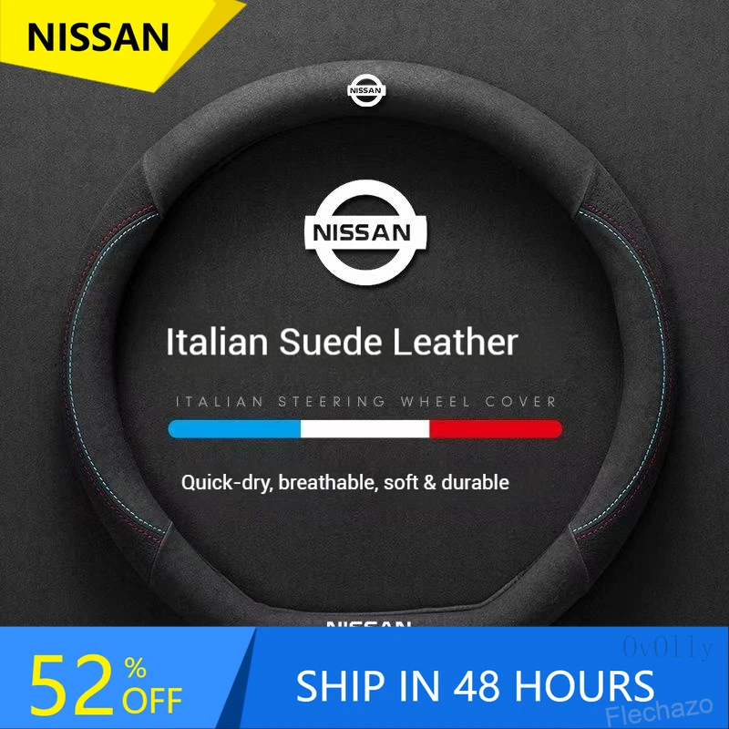 

Car Suede Anti-slip Leather Steering Wheel Cover For Nissan X-Trail Qashqai Sentra Serena Tiida Teana Juke Leaf Micra altima