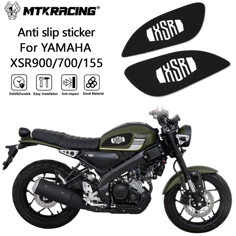 MTKRACING Anti slip sticker For YAMAHA XSR900/700/155 2019-2024 Gas Fuel Tank Cover Anti Slip Sticker Pad Protector Decal