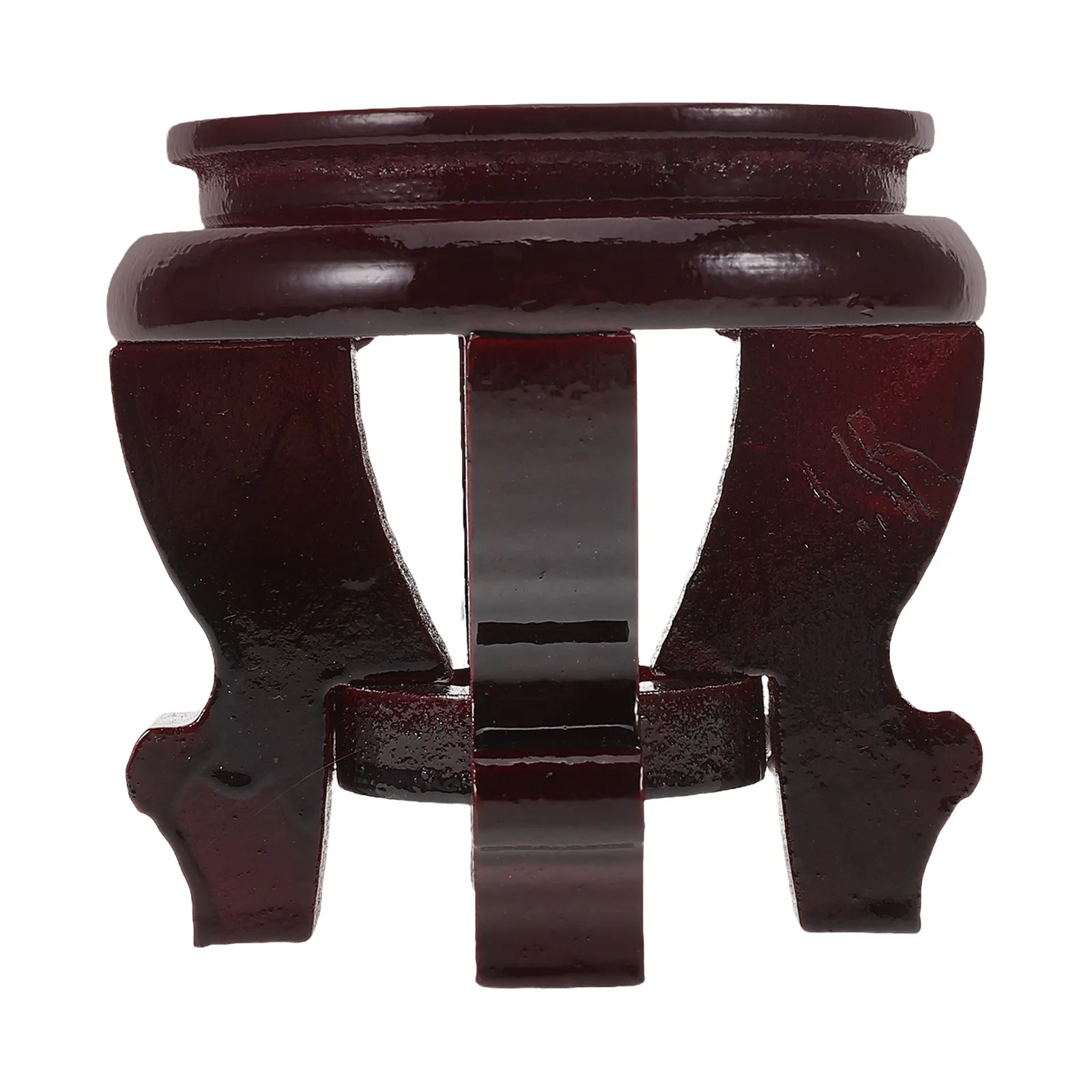 Wooden Flower Pot Stand Small Plant Holder Rustic Indoor Outdoor Decorative Planter Display Stool for Succulents Bonsai Desk