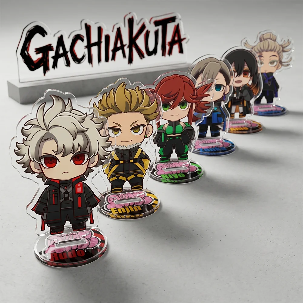 Gachiakuta Chibi Character 10CM Double Sided Acrylic Stand Keychain 2026 New Anime Stand Rudo Enjin Riyo Zanka Desk Decor Gift