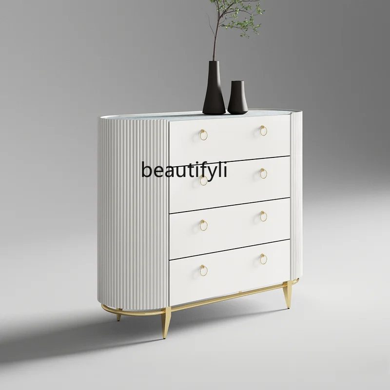 Light Luxury Chest of Drawers Combination Modern Simple Home Living Room Master Bedroom Storage Organizer Side Cabinet