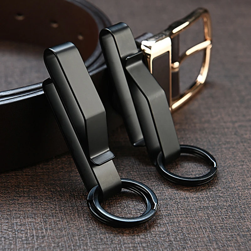 New 1Pc Outdoor Hanging Buckle Stainless Steel Detachable Key Chain Belt Clip Buckle Hanging Key Ring Holder Tool