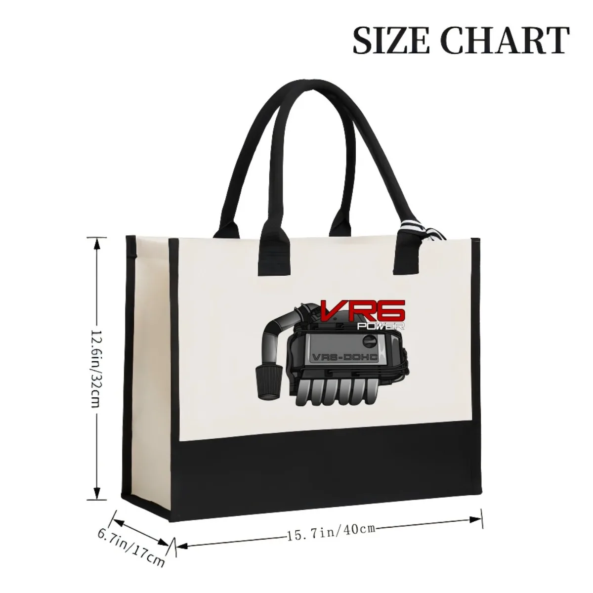 VR6 2026 جديد وصول موضة عملية واسعة قابلة لإعادة الاستخدام حمل حقيبة نمط طباعة 2 لهجة الثقيلة حقيبة كتف كبيرة ل أ