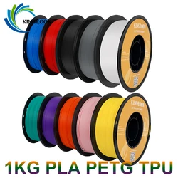 Filamento PLA PETG TPU de 1kg, 1,75mm para impresora 3D, 95A TPU 2,2 libras, Material plástico de impresión 3D, respetuoso con el medio ambiente, sin enredos, envío rápido