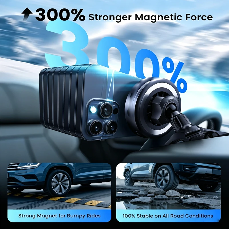 UYUXIO Consumer Electronics Magnetic Air Vent Wireless Car Charger Mount Strong Magnet 25W Ultra Fast Charging Car Phone Holder - view 2