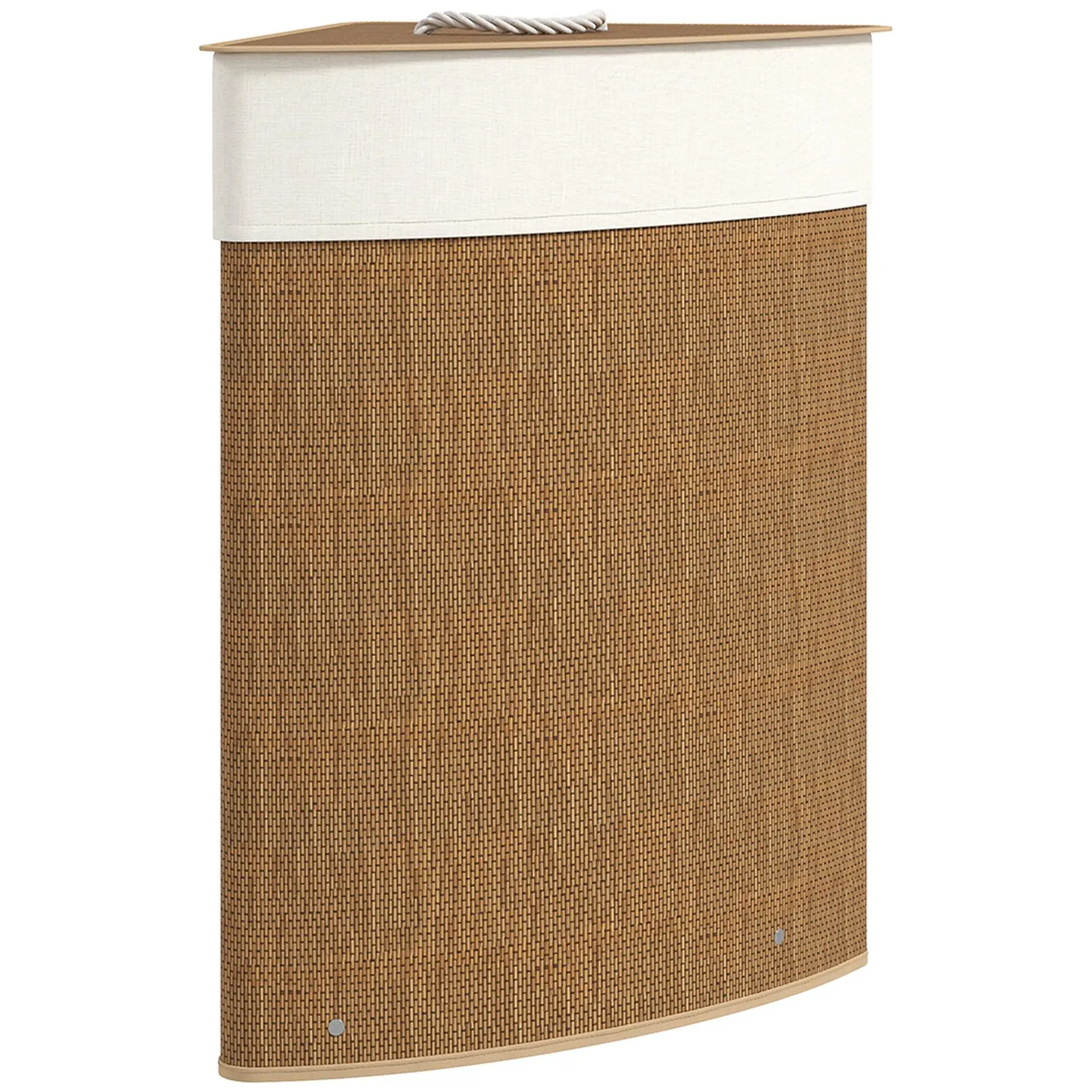 Panier à linge pliable en bambou à plis nobles S 45x36cm Gris