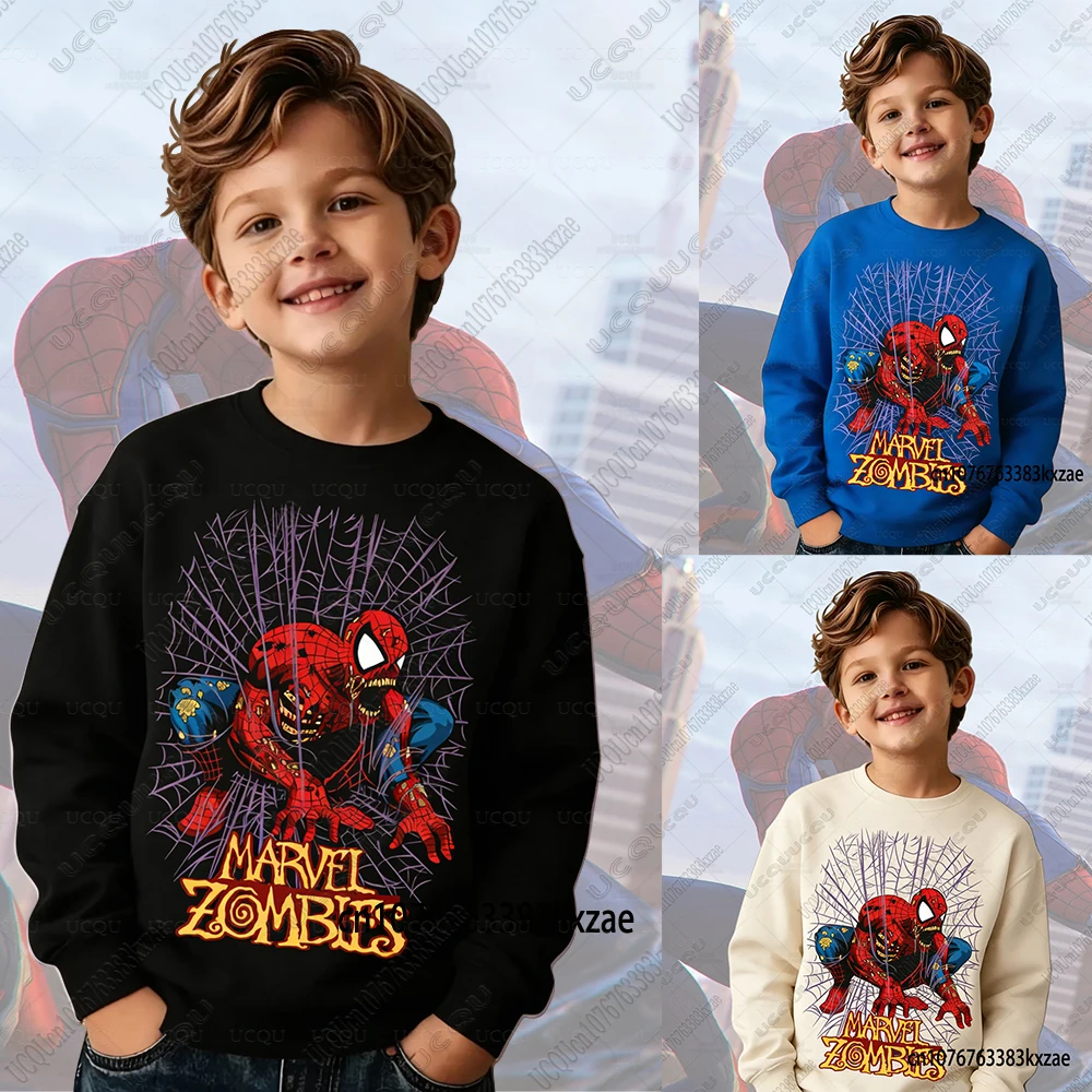 

Толстовки с капюшоном «Человек-паук» с Рождеством, детские толстовки с изображением Человека-паука, рождественская вечеринка, одежда для косплея, толстовки с круглым вырезом для девочек и мальчиков