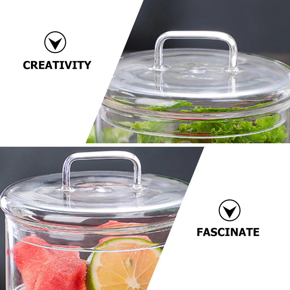 

Glass Canister Cover Reusable Lid Universal Jar Protector Stain Prevention Simple Structure Long Lasting Storage