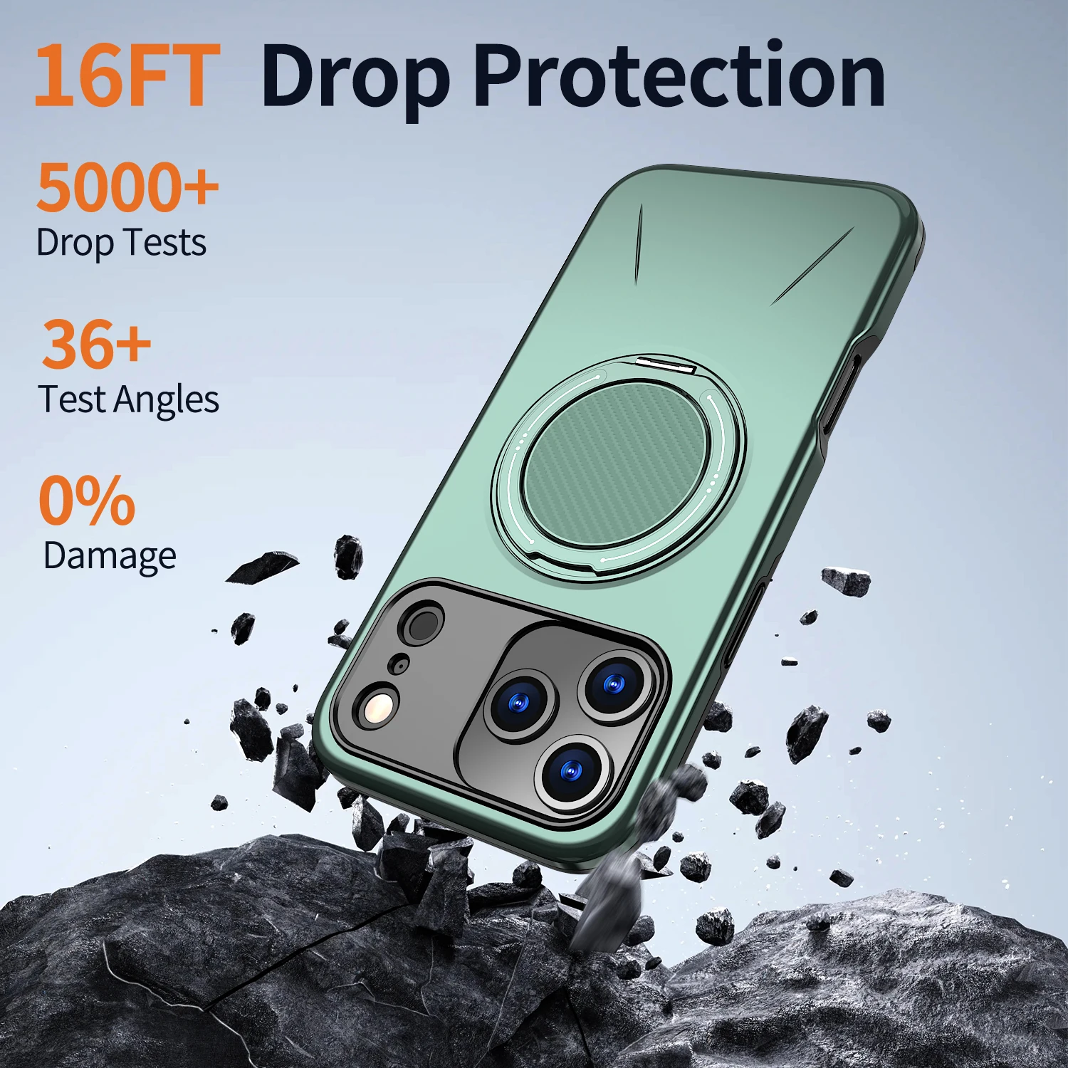 360 ° Magnetische Halterung Telefon Fall Für iPhone 17 Air 11 12 13 14 15 16 17 Pro Max Für Magsafe stoßfest Ständer Halter Abdeckung Funda – Detail 3