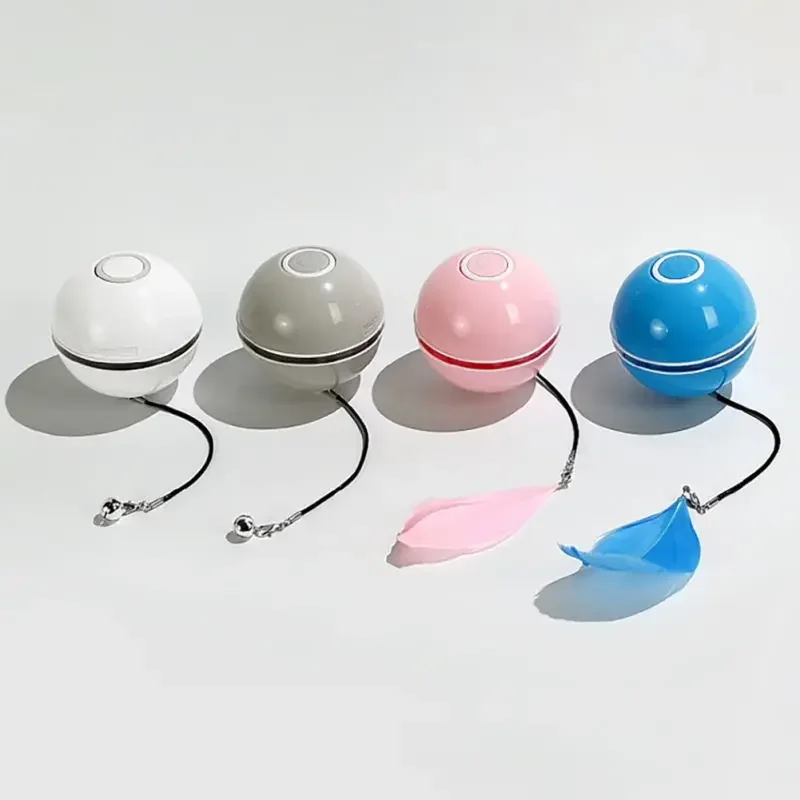 لعبة القط التفاعلية مع ضوء LED 360 درجة الذاتي الدورية الكرة الحيوانات الأليفة اللعب الحركة المنشط USB شحن كرة الحيوانات الأليفة Catnap