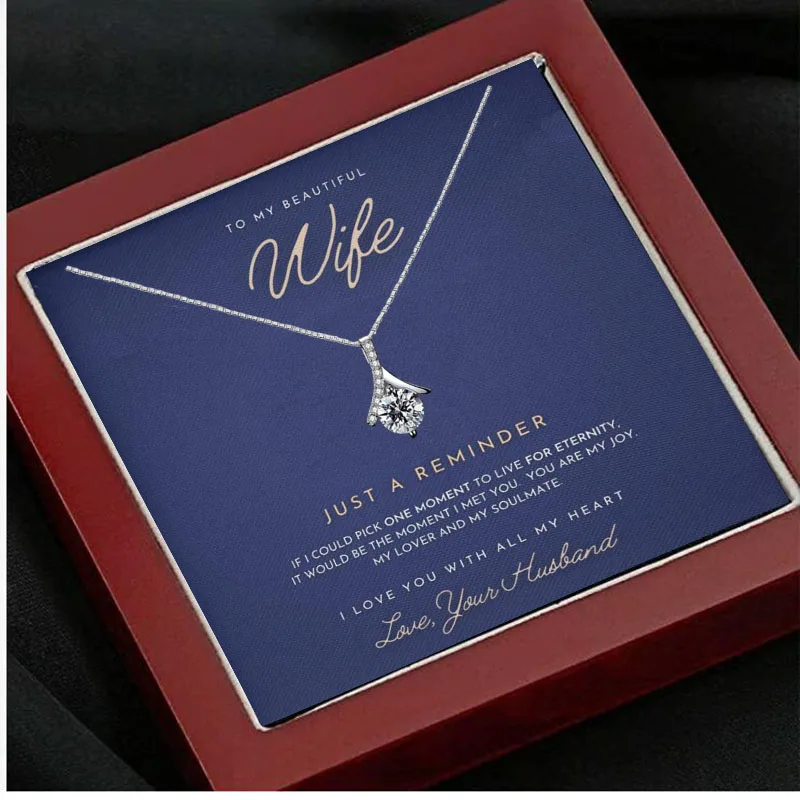 

Fashion Necklace for Women wife Necklace Female Heart Pendant Necklaces Girl Jewelry Husband Christmas Birthday Gifts