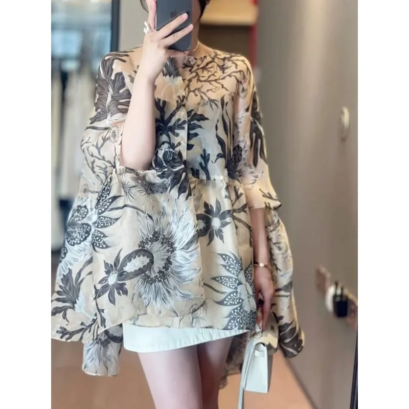

Shirt Sun Protection Cover-up Chic Beautiful Shirt to Cover Belly New Style Top for Summer