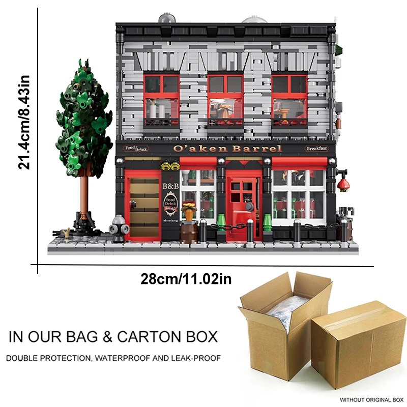 MOC-192396 DramShop Building Blocks Xbert 66054 Vampire House Little Pub อิฐสถาปัตยกรรมรุ่น DIY ของเล่น Chrismas ของขวัญ ﻿ เด็ก ๆ