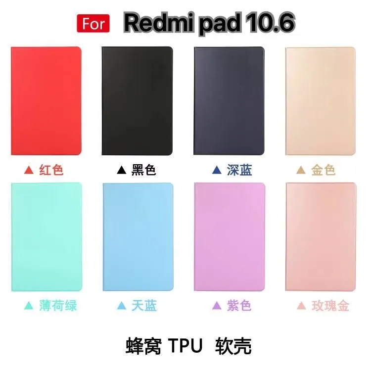 Capa protetora TPU para Xiaomi Redmi Pad, Shell de couro, estojo protetor para tablet, suporte, 10,61 em, 2022