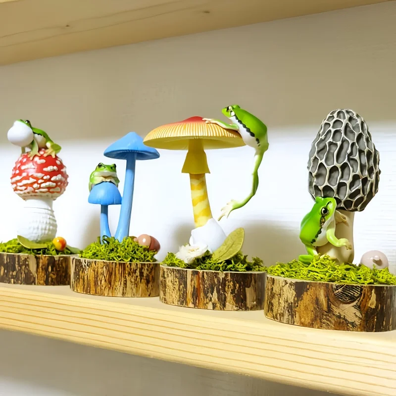 정통 일본 IKIMON 세컨드 웨이브 버섯과 비구마토이 에그 시뮬레이션 버섯 장식품 걸이 장식 장난감 피규어