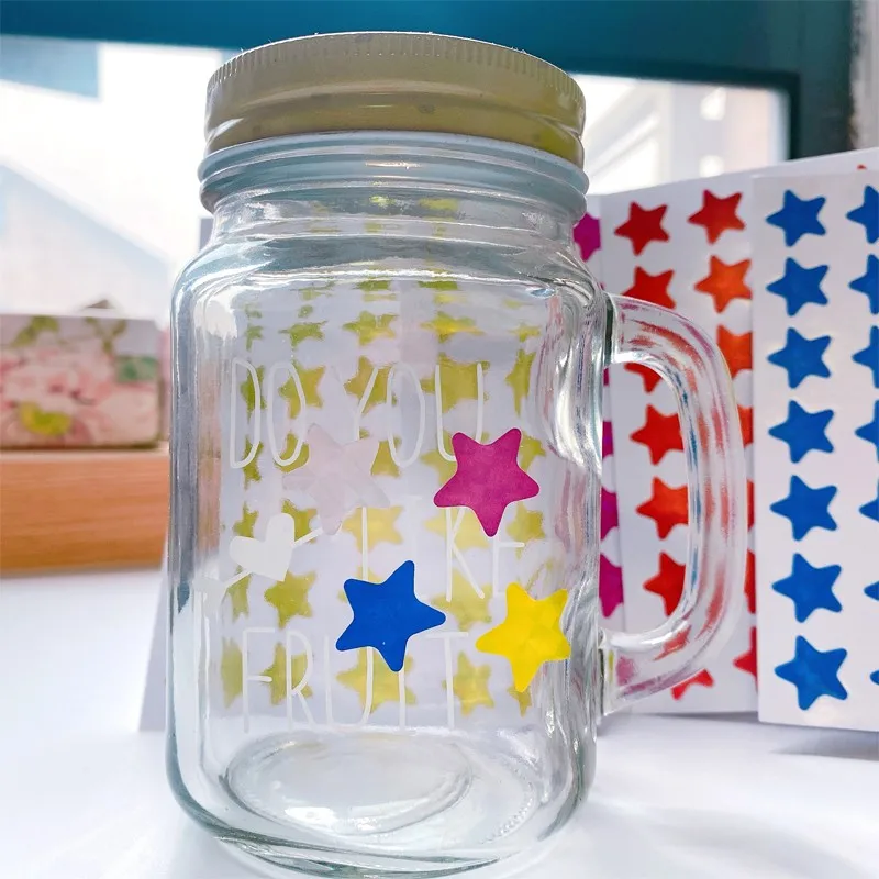 350 ชิ้น Five Star เด็กรางวัลที่มีสีสันสติกเกอร์ Scrapbooking สติกเกอร์เครื่องเขียนกันน้ําเด็ก mele ปลอดภัยปลอดสารพิษ 20 มิลลิเมตร