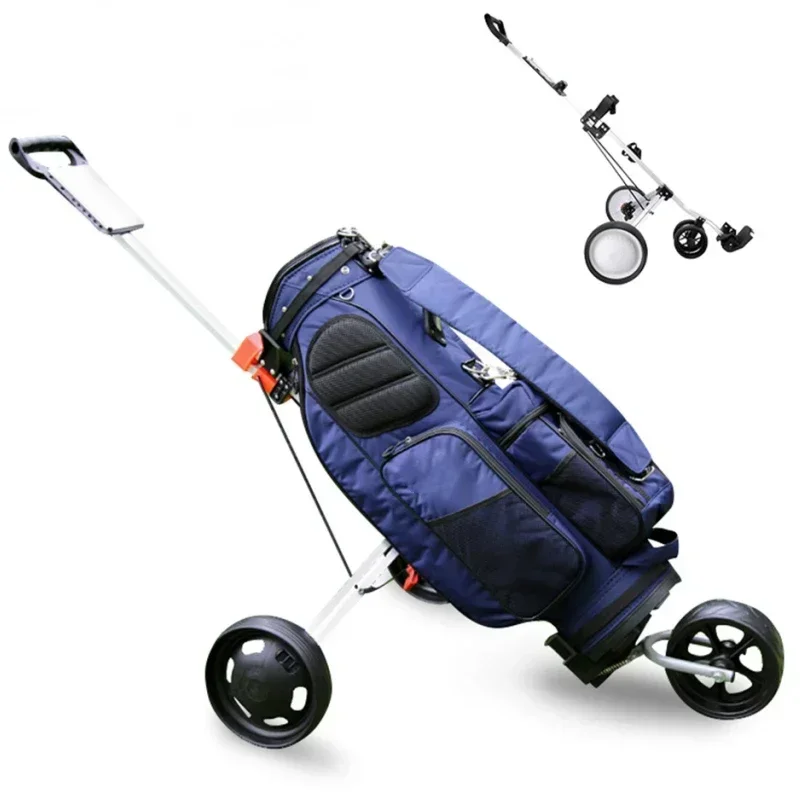 PGM Golf Bag Cart Course Trolley Foldable Four-Wheel Golf Bag Cart