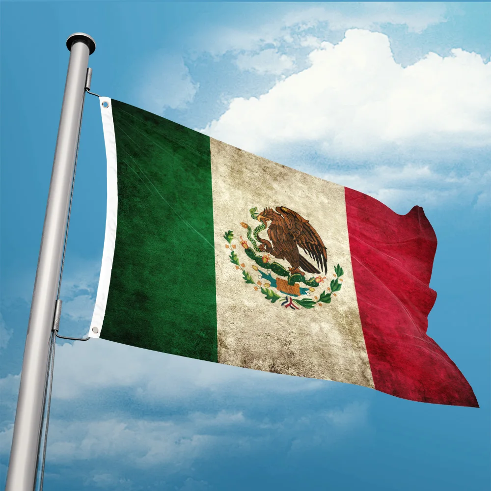 Mexico Antique Do The Old Flag National 3ft x 5ft Polyester Banner Flying 150* 90cm Custom Double Penetration Outdoor Indoor