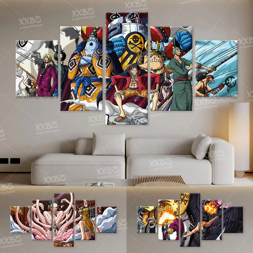 ONE PIECE Posters Straw Hat Pirates Anime Canvas Pictures Revolutionary Army Paintings Nico Robin No Frame Home Decor Wall Art