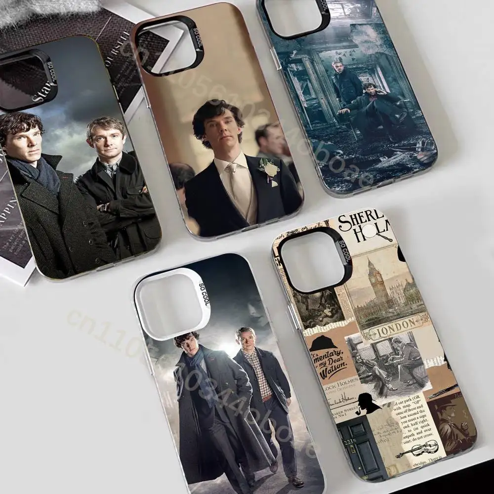

Britain H-Holmess TV S-Sherlock Phone Case For iPhone 17,16,15,14,13,12,11,Pro,MAX,Plus TPU Soft To Skin-friendly Cover