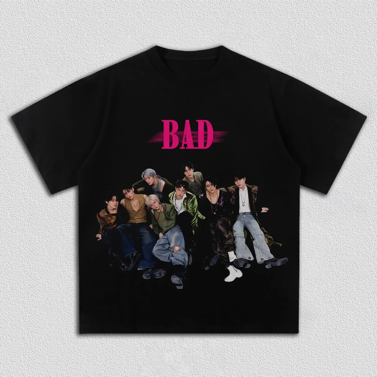 ATEEZ Album GOLDEN HOUR : Part.5 BAD Printed 2026 T-shirt Men and Women 100%Cotton Y2K Clothing Fashion Short Sleeved Casual Tee