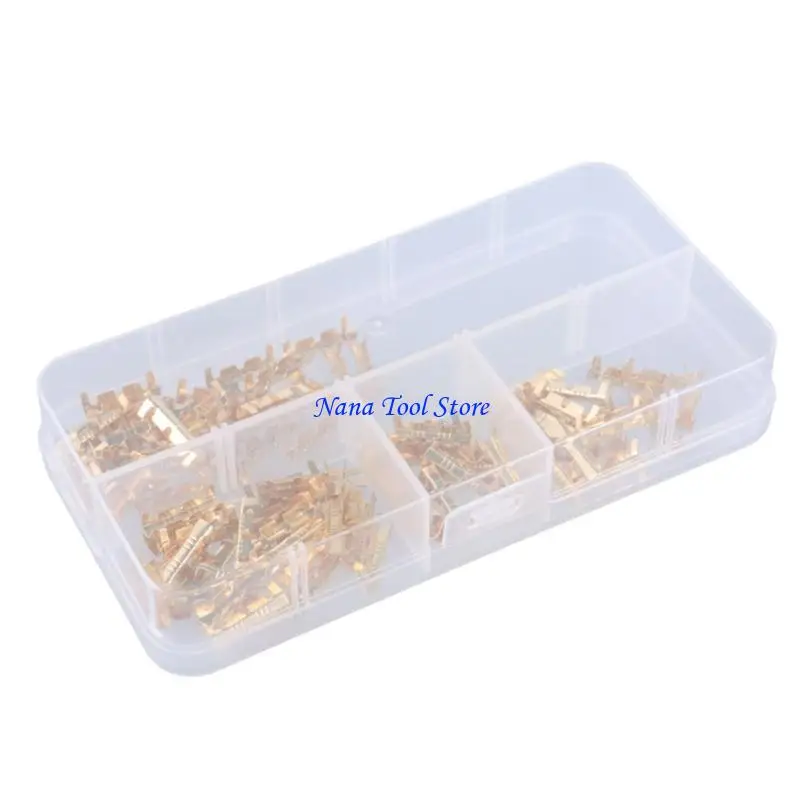 31GJ Brass Tin Plates Wire Terminals Electrical Terminals set Wire Connectors Resistant for Secure Electrical Joints