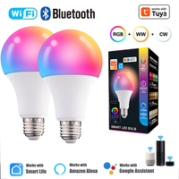Tuya WIFI/Bluetooth Smart LED Light Bulb E27 RGB 110V 220V Smart Lamps for Livingroom Decoration Party Lighting Smart Life