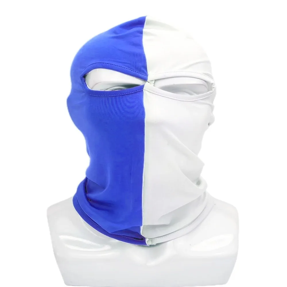 

Trendy 3 Hole Full Face Mask Sunscreen Two Tone Style Riding Scarf Ice Silk Head Mask