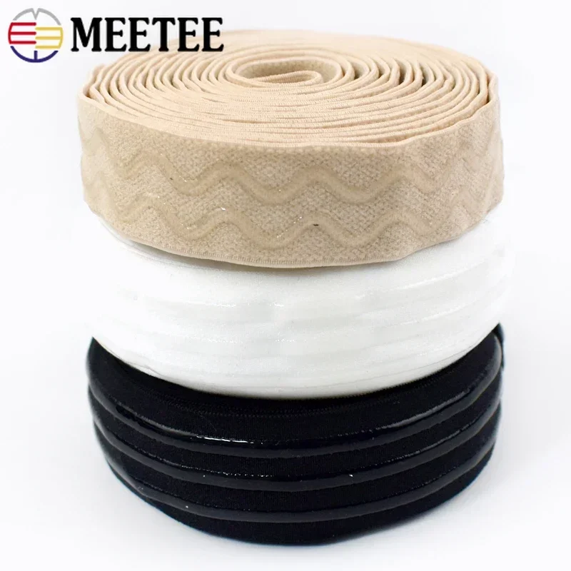 1/2/3M Nylon Silicone Elastic Band 25/30mm Non-slip Rubber Ribbon Bag Bra Clothes Strap Webbing Tape DIY Sewing Accessories