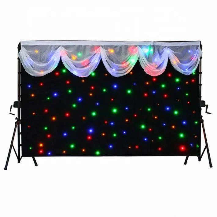 

Hot Selling LED Star Cloth LED Star Curtain for Wedding Decoration Curtain
