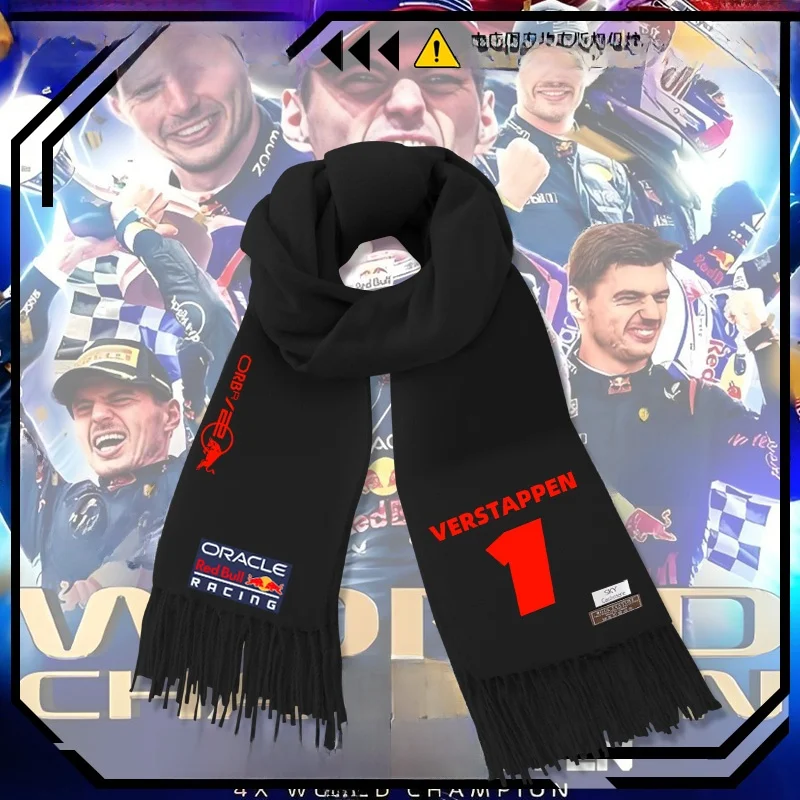 

Теплый шарф Max Verstappen F Red Oracle, повседневный, для зимы, из полиэфирного волокна, длинный, прямоугольный