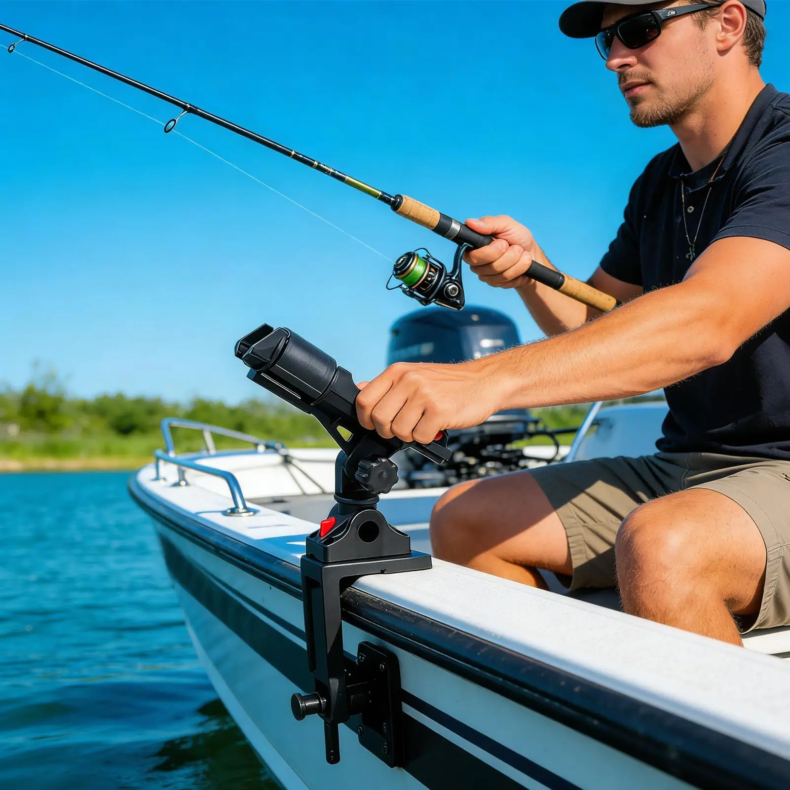 

Держатель для удочек с поворотом на 360 градусов, органайзер для рыбалки, подставка для удочек для каяка, подарок для отца, парня, дедушки, дяди, соседа