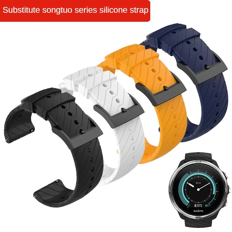 

Silicone Watch Strap With Substitute Suunto7 Sparta /9 Baro Flagship Series Arc Interface Rubber Watchband With 24mm