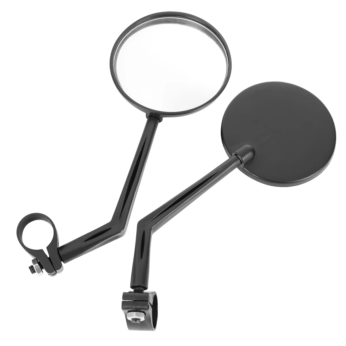 قطعتان من ملحقات أمان مثبتة على مقود مرآة الرؤية الخلفية من Kisangel لركوب الدراجات باللون الأسود #5