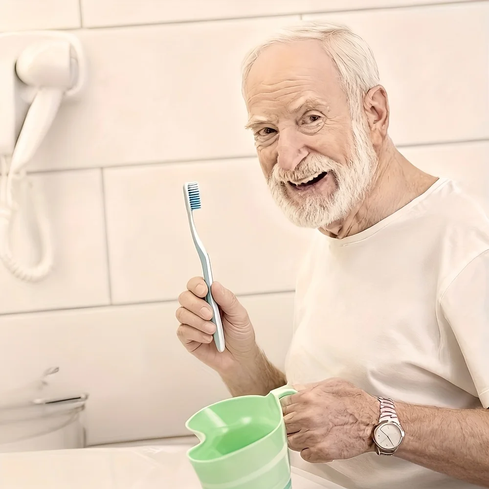 Anti-Spill Large Capacity Cup with Handle Mouthwash Cup Vomit Basin Bedside Elderly Pregnant Bedridden Oral Hygiene Easy Clean