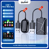 IHeylinkit nuevo adaptador CarPlay inalámbrico 2 en 1 y adaptador inalámbrico Android Auto conexión automática Plug & Play tipo C/USB para Radio
